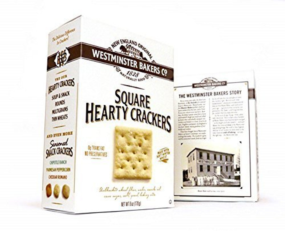 Westminster Crackers Hearty Square Cracker, 6 Ounces, 12 Per Case