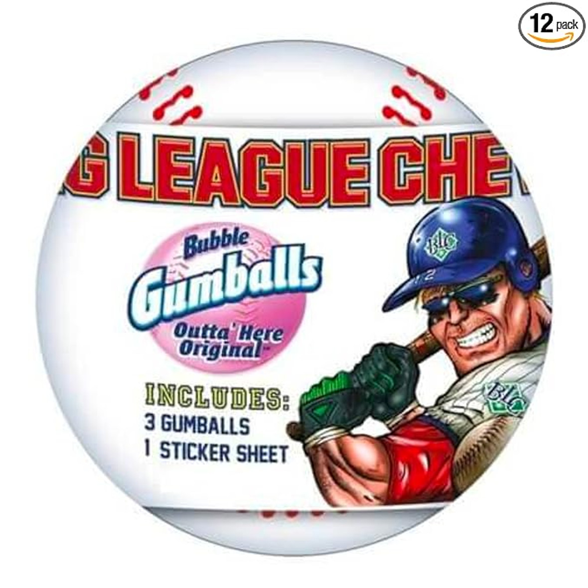 Ford Gum Big League Chew Baseball, 0.63 Ounces, 12 Per Box, 2 Per Case