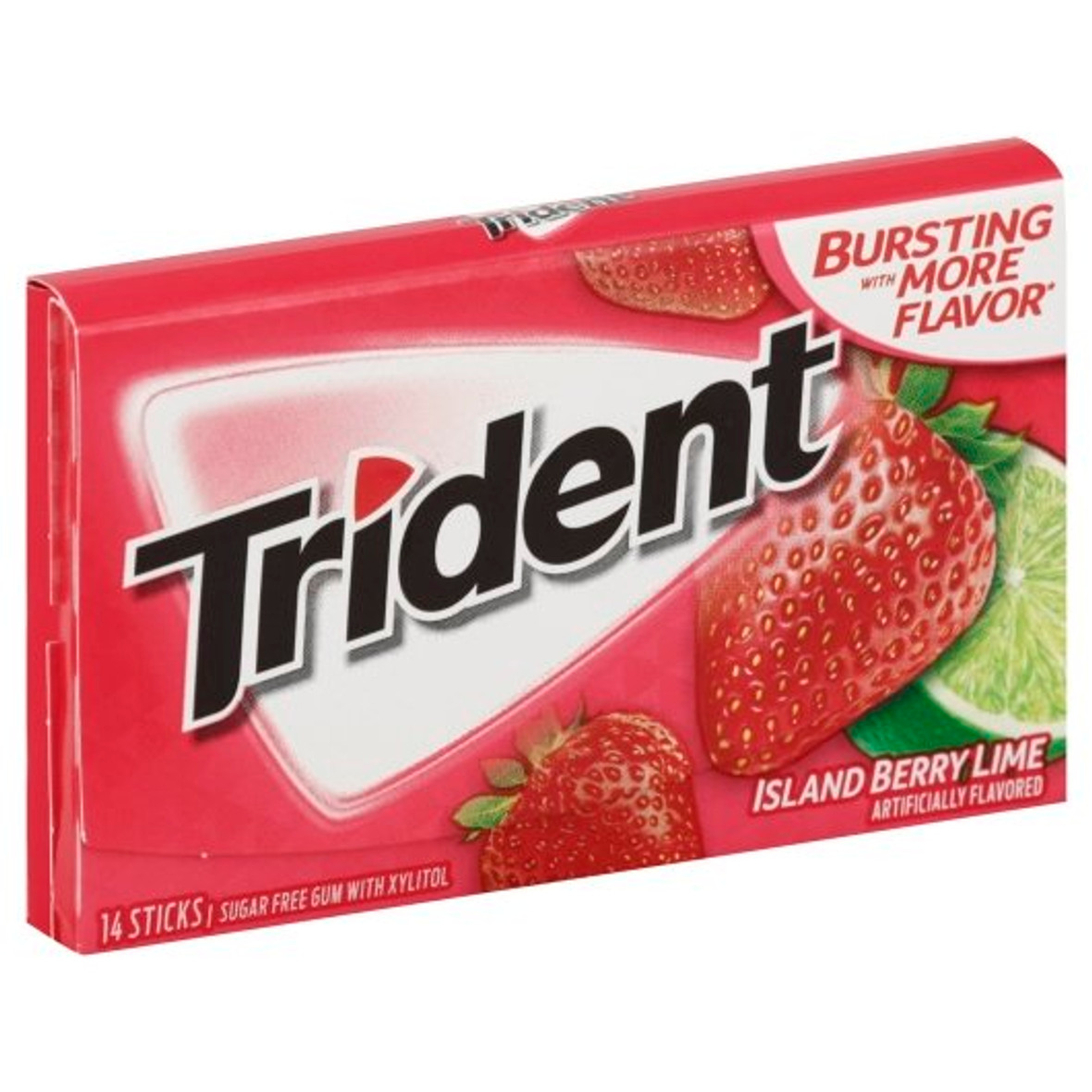 Trident Island Berry Lime, Sugar Free Gum, 14 Count, 12 Per Box, 12 Per Case