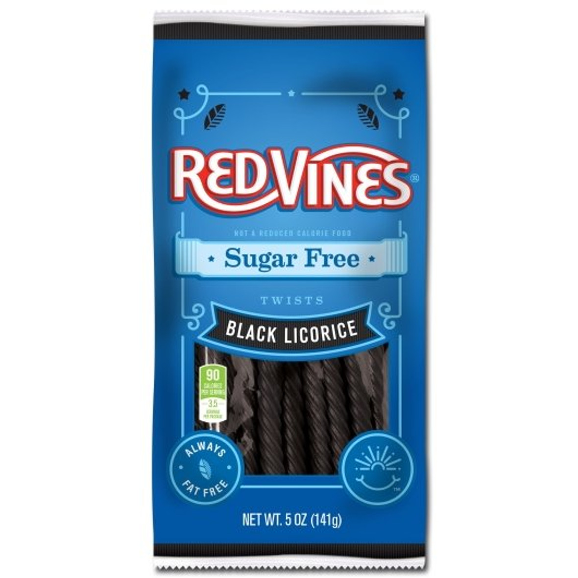 Red Vines Sugar Free Black Licorice Twists, 5 Ounces, 12 Per Case