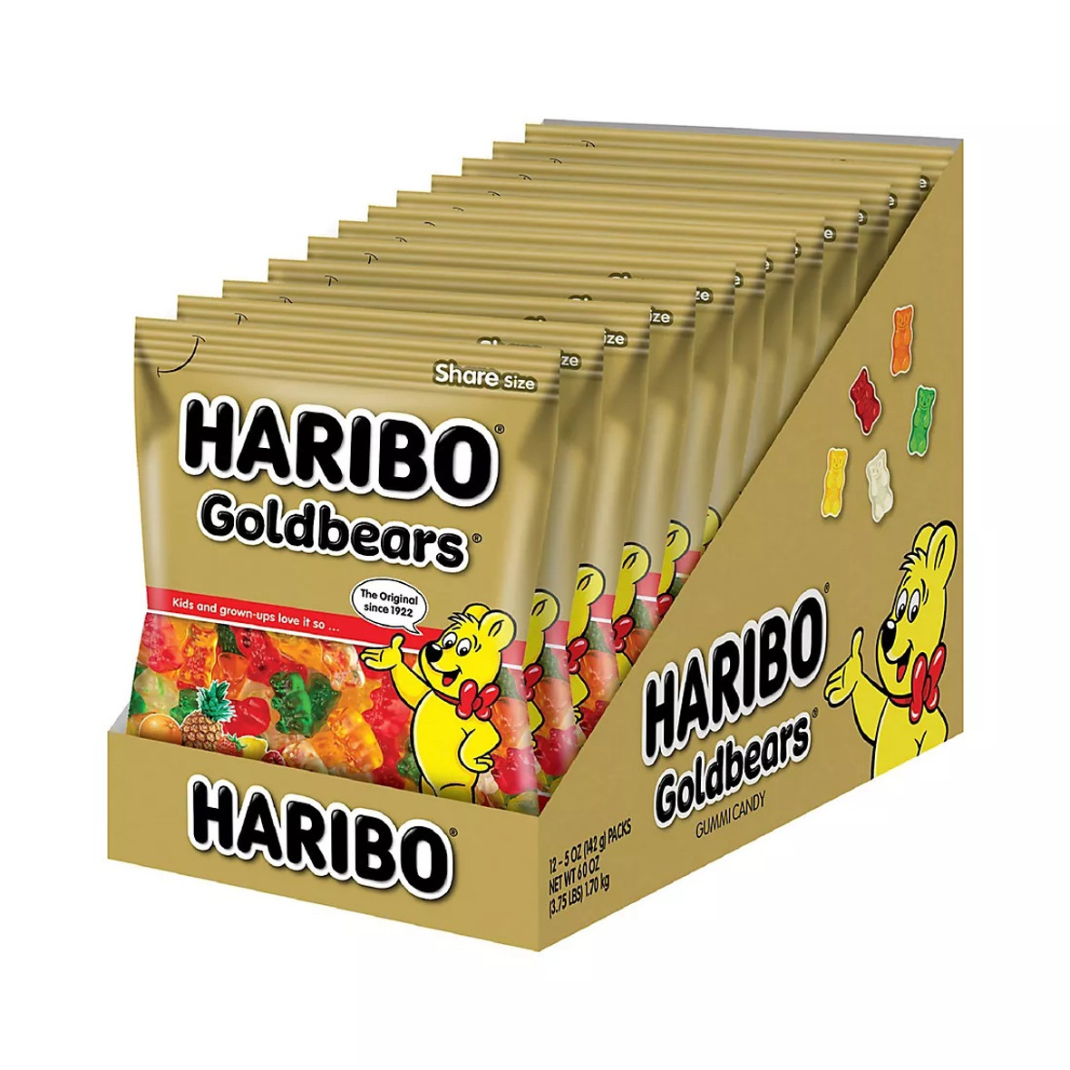 Haribo Minis Goldbears Confectionery Gummy Candy, 16 Ounce, 12 Per Case