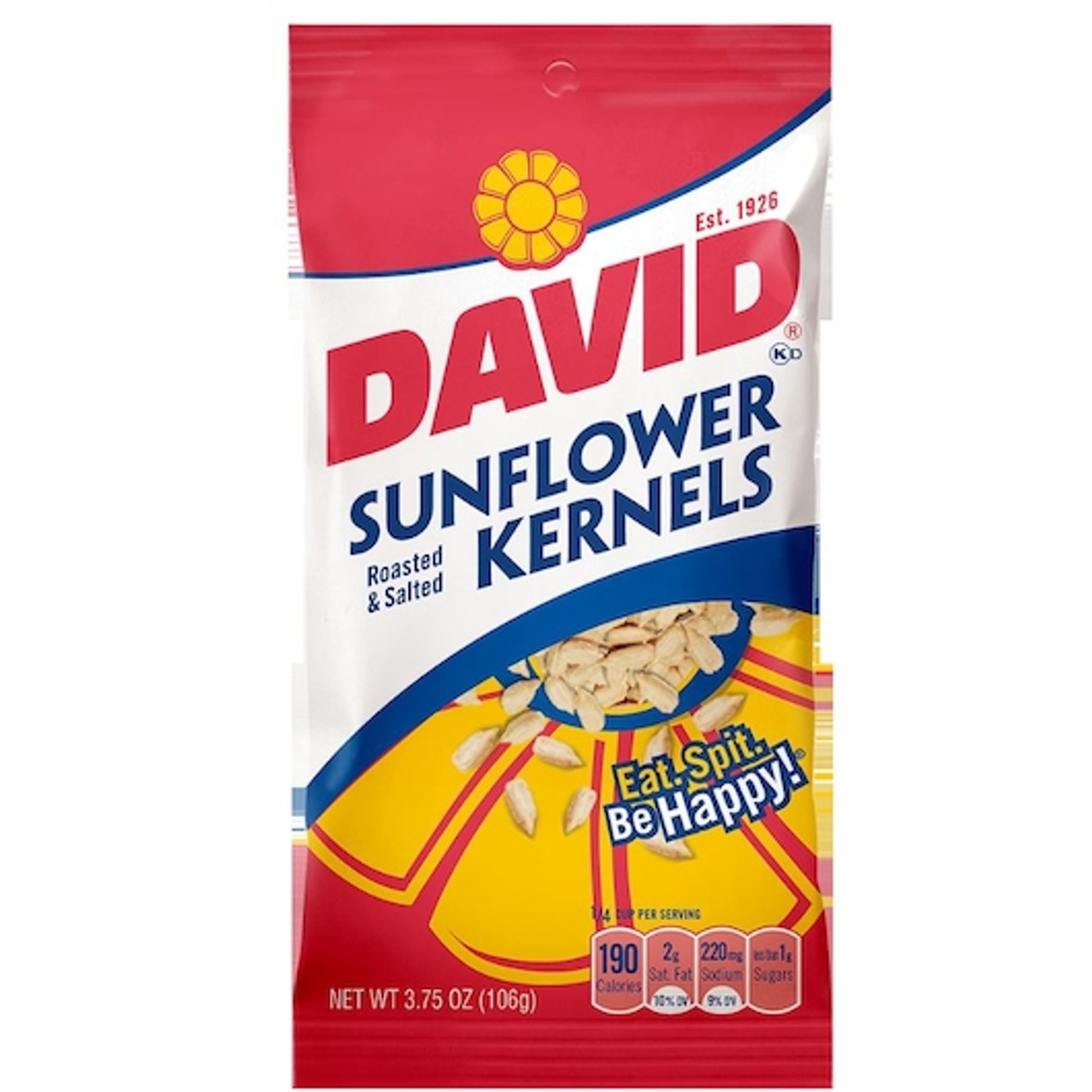 David Sunflower Kernels, 3.75 Ounces, 12 Per Case