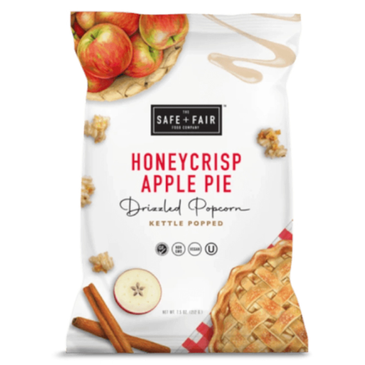 Safe + Fair Honey Crisp Apple Pie Popcorn, 2.4 Pounds, 5 Per Case