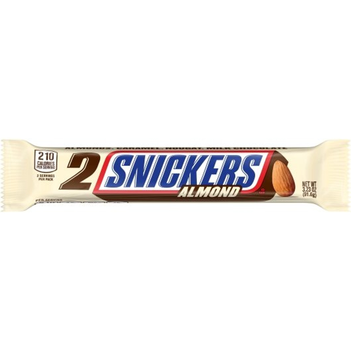 Snickers King Size Almond Chocolate Candy Bar, 3.23 Ounce, 24 Per Box, 6 Per Case