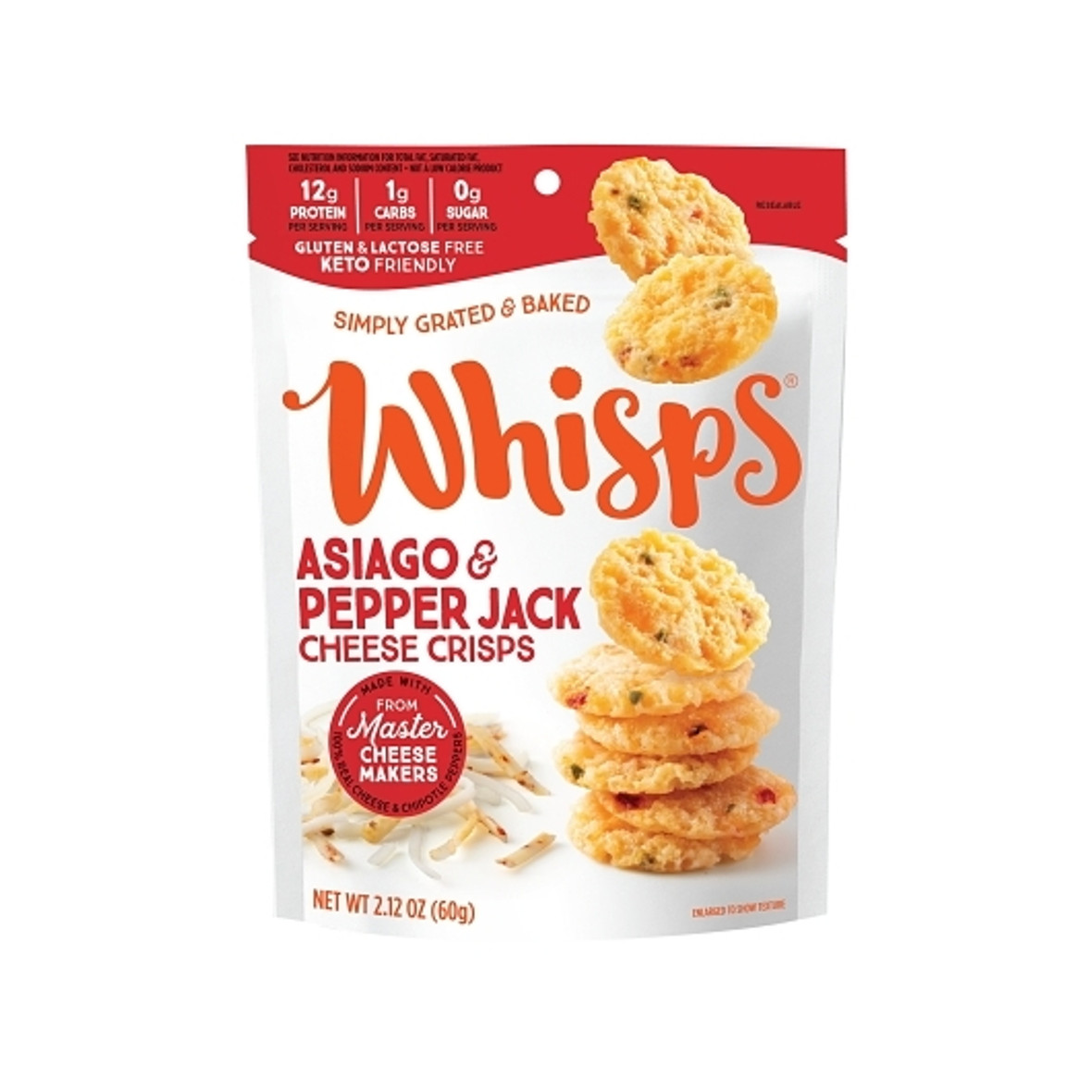 Whisps Asiago Pepper Jack, 2.12 Ounce, 12 Per Case