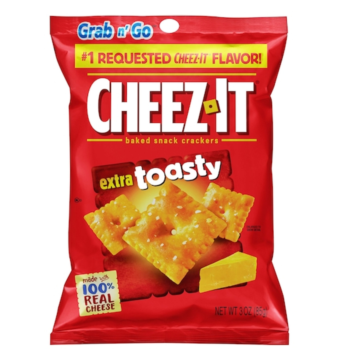 Kelloggs Cheez It Extra Toasty Cracker, 3 Ounce, 36 per case