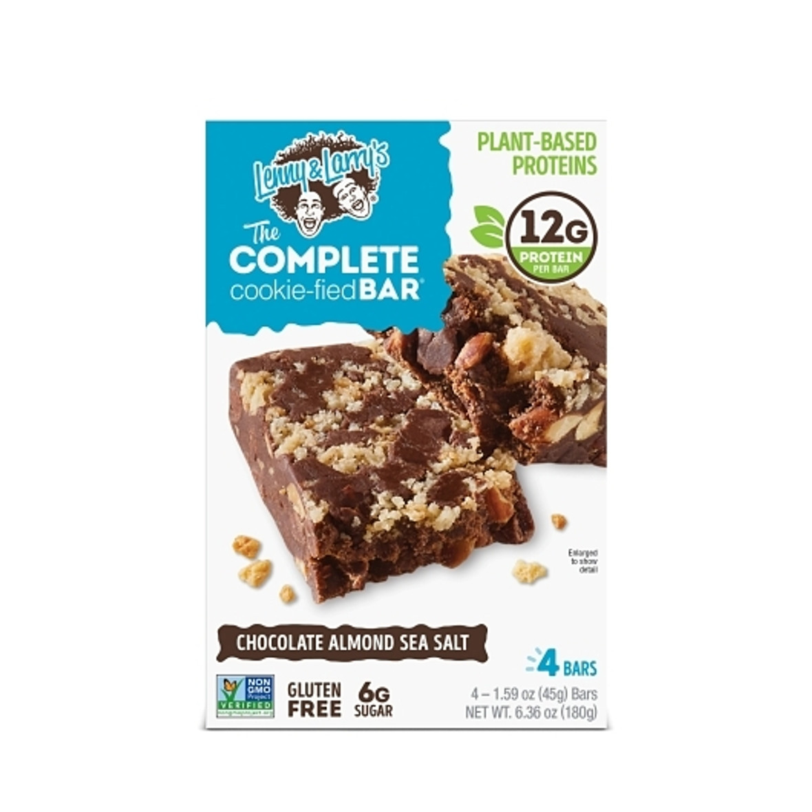 Lenny & Larry s Complete Bar Chocolate Almond Sea Salt Cookiefied Bar, 4 Each, 6 Per Case