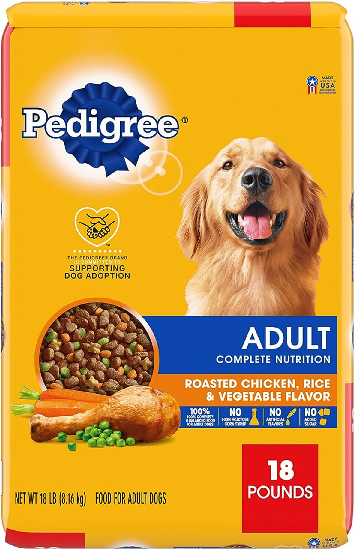 Pedigree Chicken and Vegetables Adult Dry Dog Food, 18 Pound