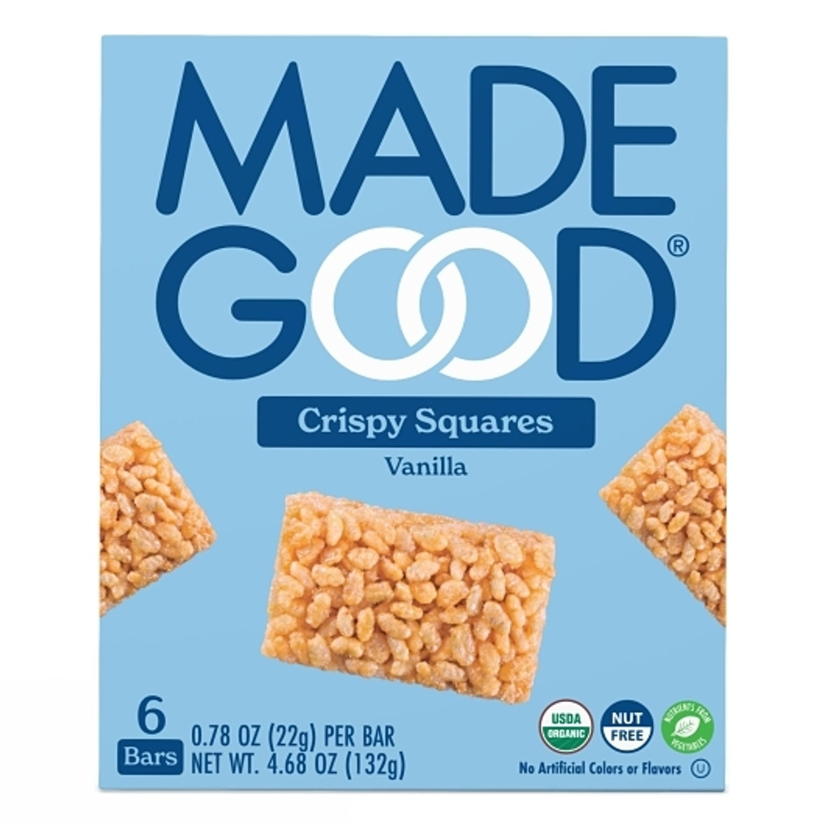 Madegood Vanilla Crispy Squares, 6 Count, 6 Per Case