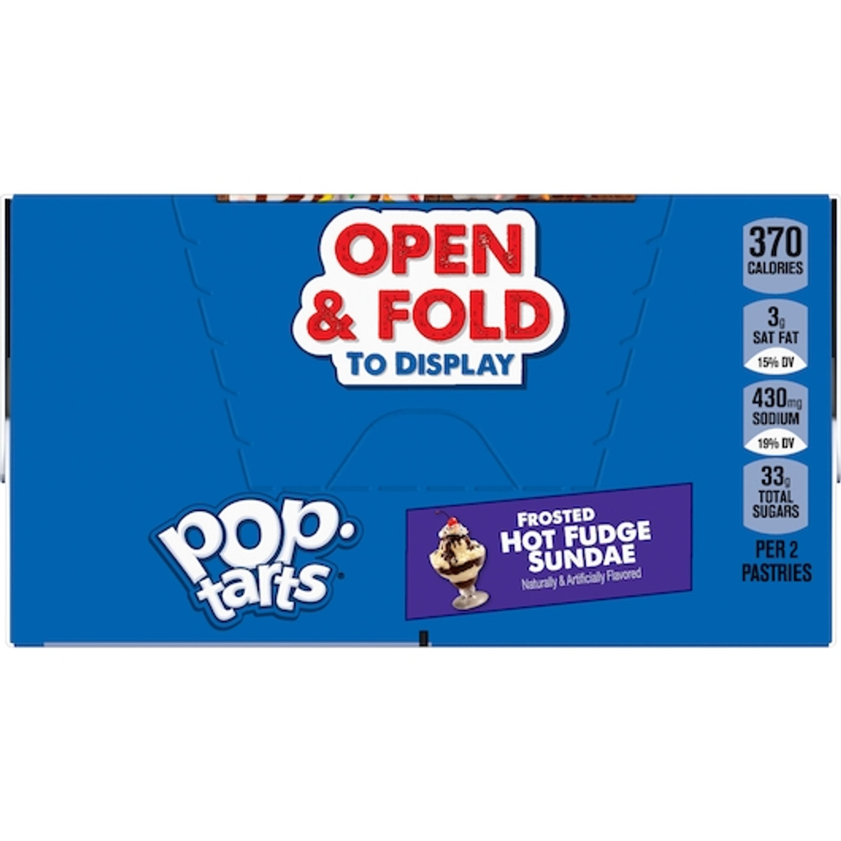 Kellogg s Pop-Tarts Frosted Open & Fold Display Hot Fudge Sunday Pastry, 3.3 Ounces, 6 Per Box, 12 Per Case