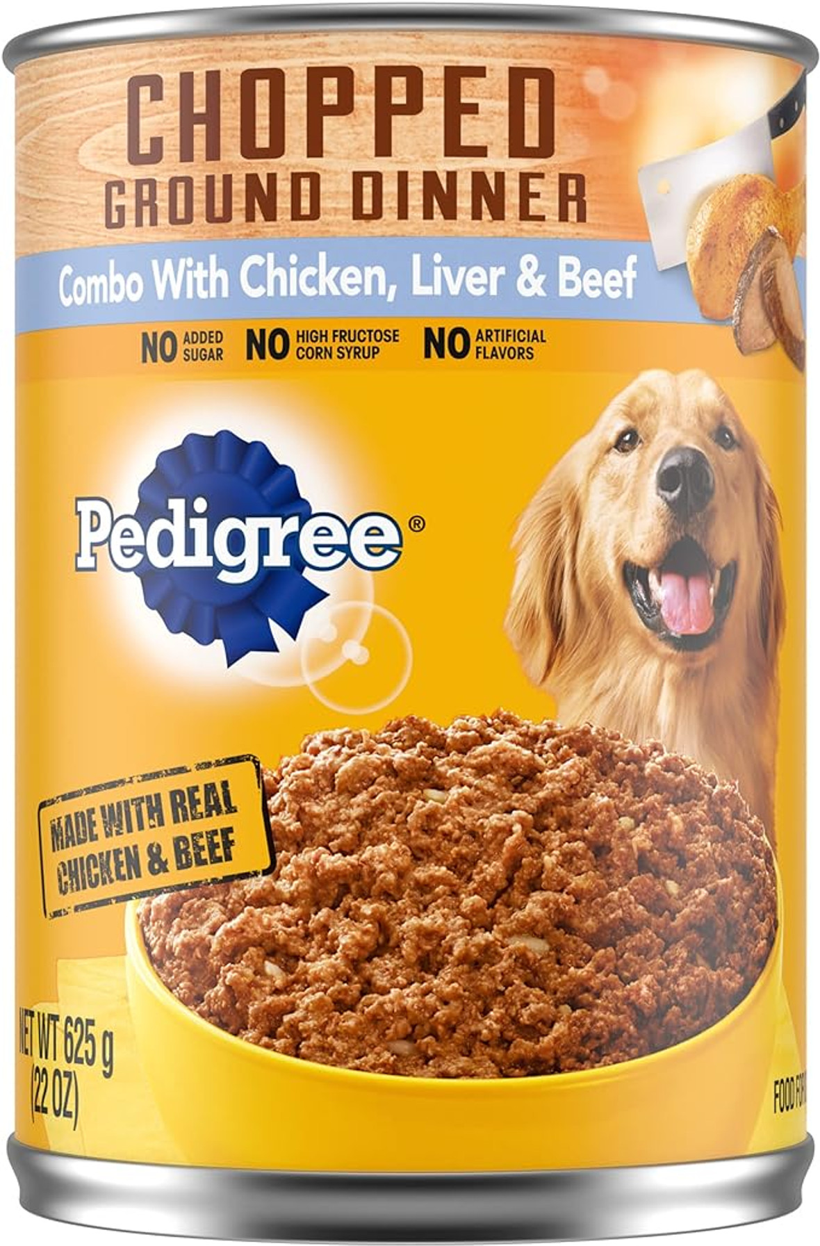 Pedigree Dog Food Chopped Combo Chicken & Beef Liver Canned, 22 Ounce, 12 Per Case
