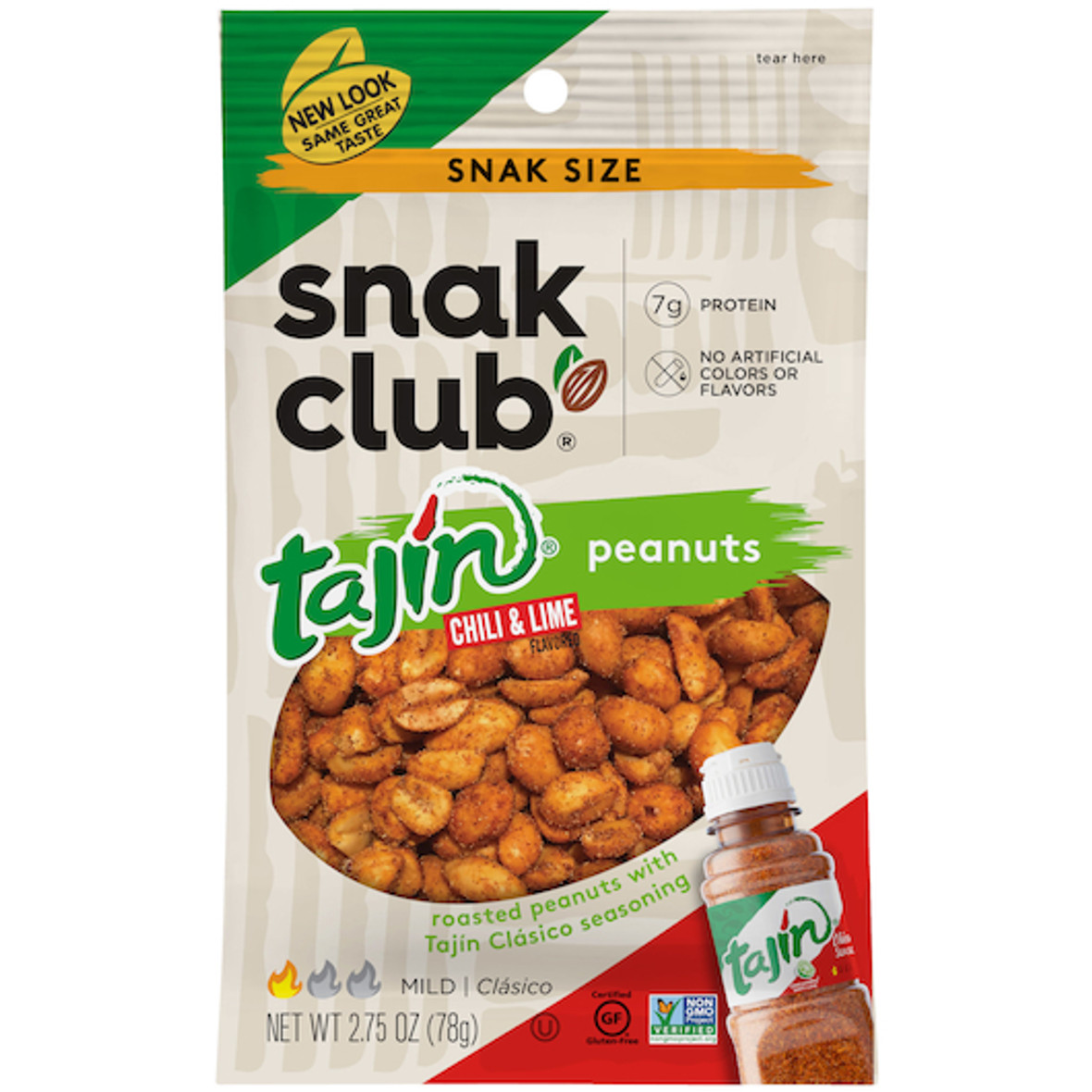 Snak Club Tajin Classico Peanuts, 2.75 Ounce, 6 Per Case
