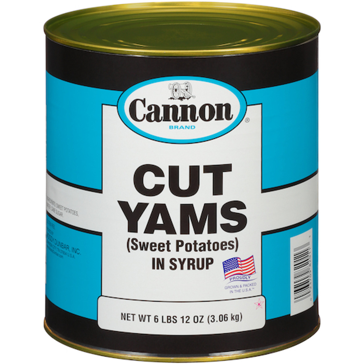 Cannon Extra Standard Cut Low Sodium Yams, 12 Ounce, 6 Per Case