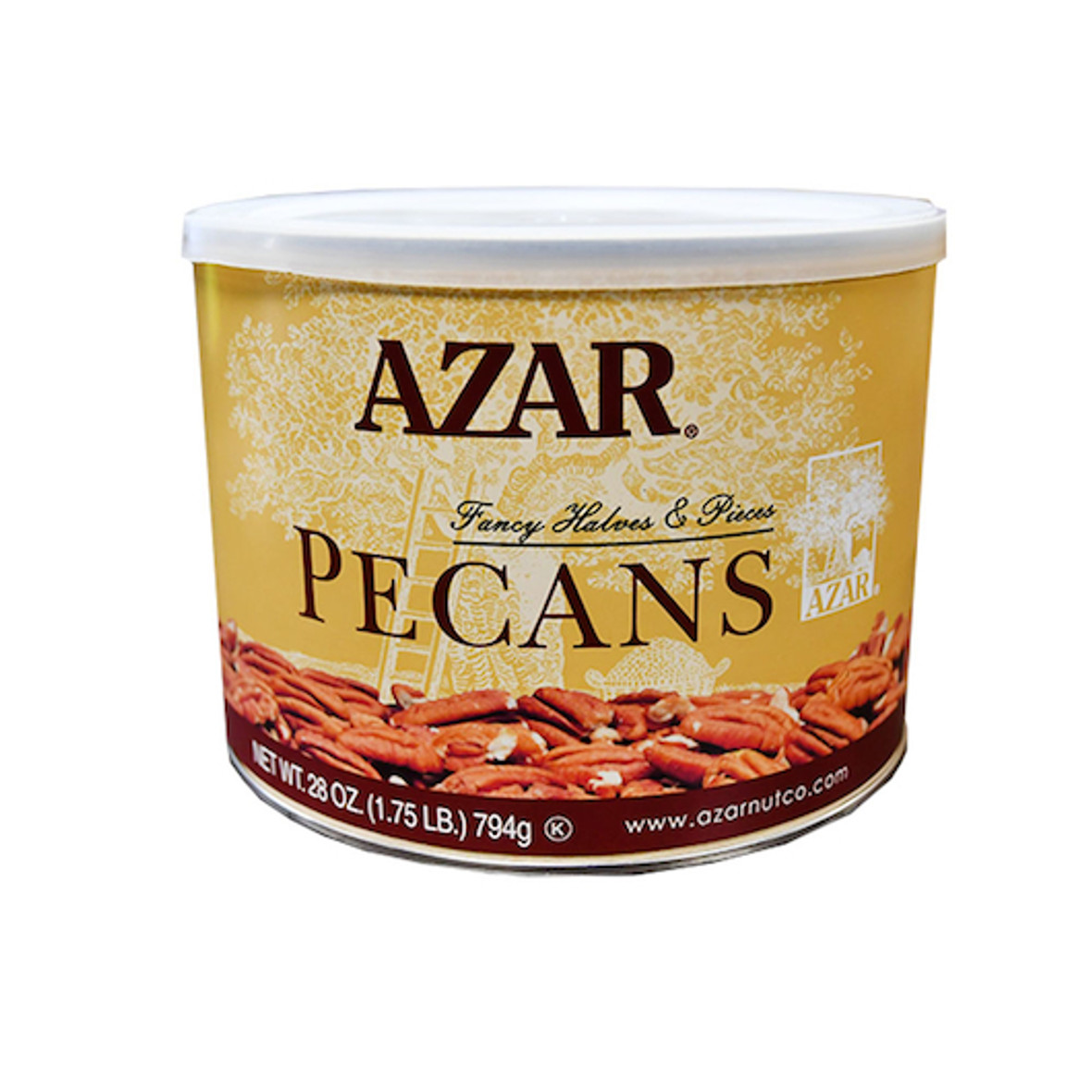 Azar Fancy Pecan Halves & Pieces, 1.75 Pounds, 6 Per Case