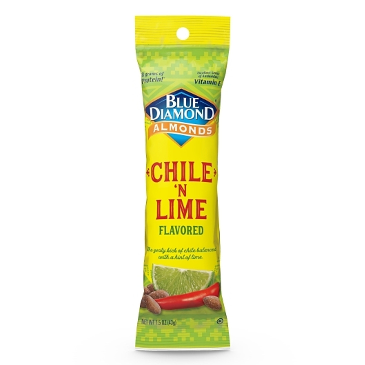 Blue Diamond Chile N Lime Flavored Almonds, 1.5 Ounce, 144 Per Case