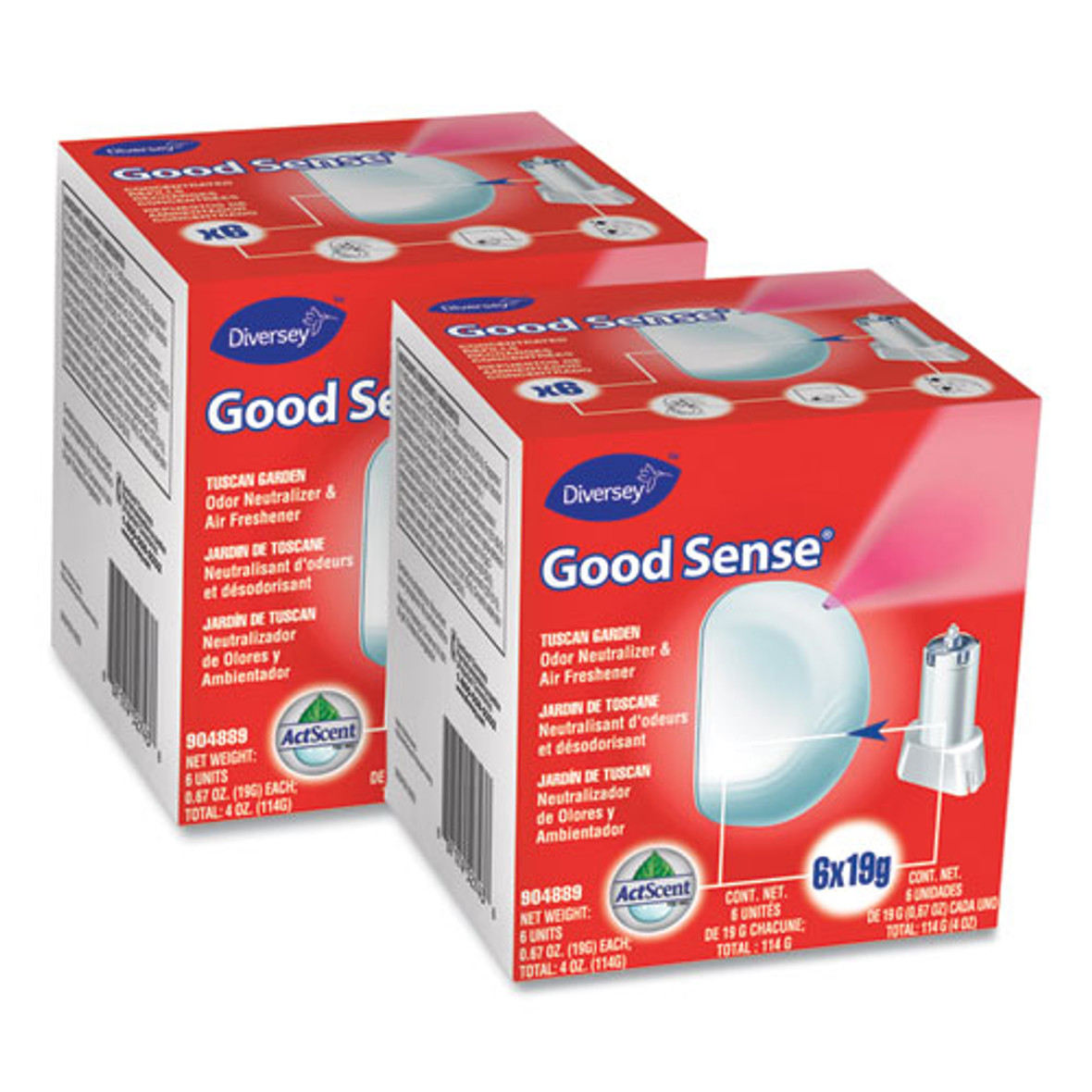 Diversey Good Sense Automatic Spray System, Tuscan Garden Scent, 0.67 Oz Cartridge, 12/Carton