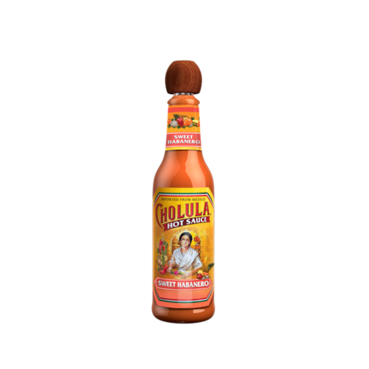 Cholula Sweet Habanero Hot Sauce Bottle, 5 Fluid Ounce, 12 Per Case