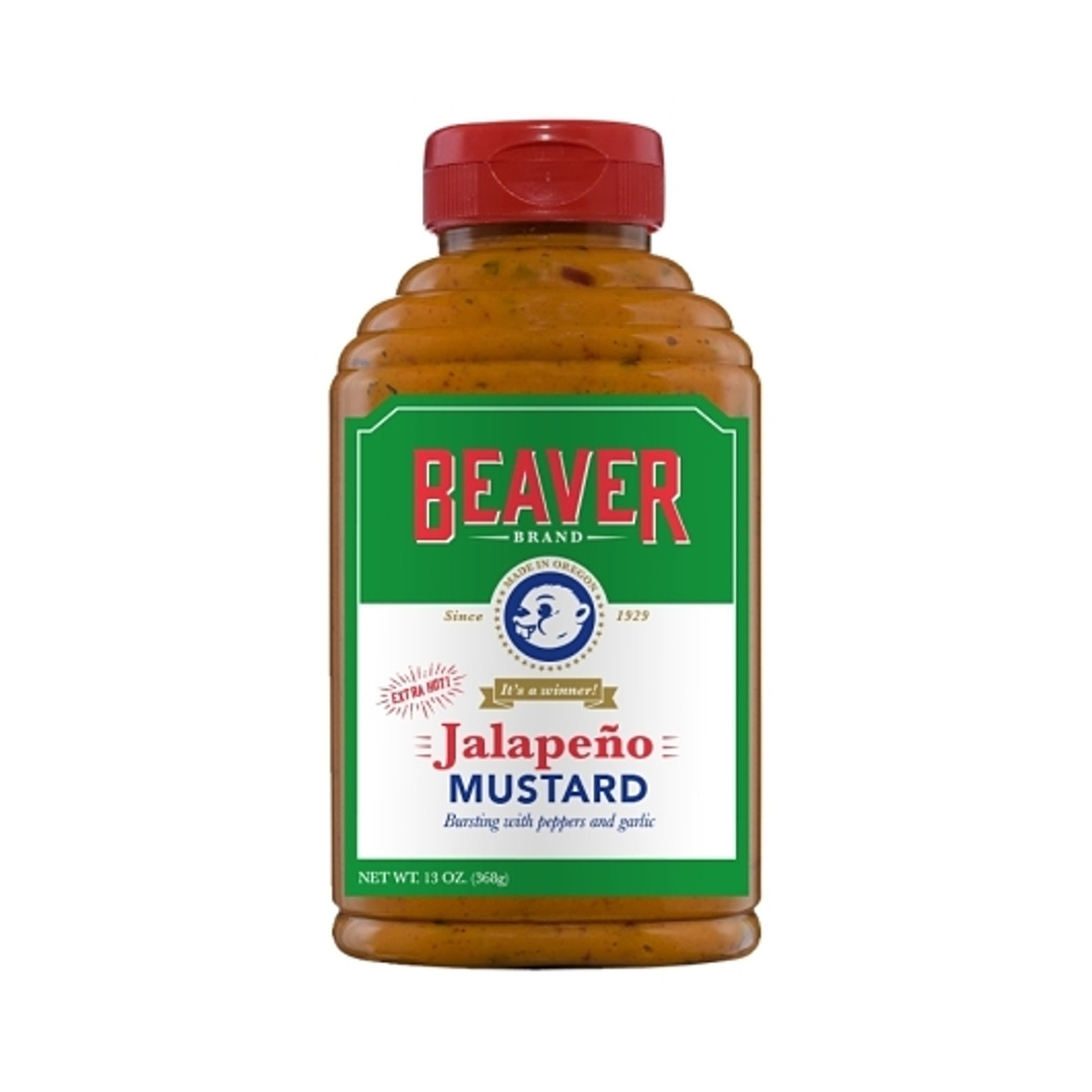 Beaver Jalapeno Mustard, 13 Ounce, 6 Per Case