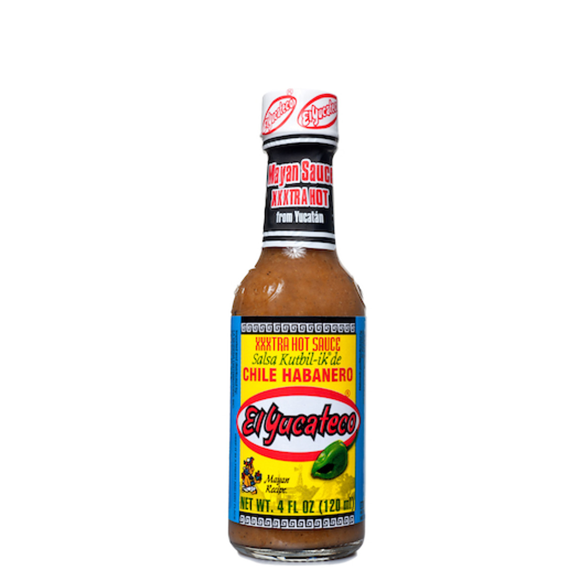 El Yucateco Extra Hot Habanero Sauce, 4 Ounce, 12 per case