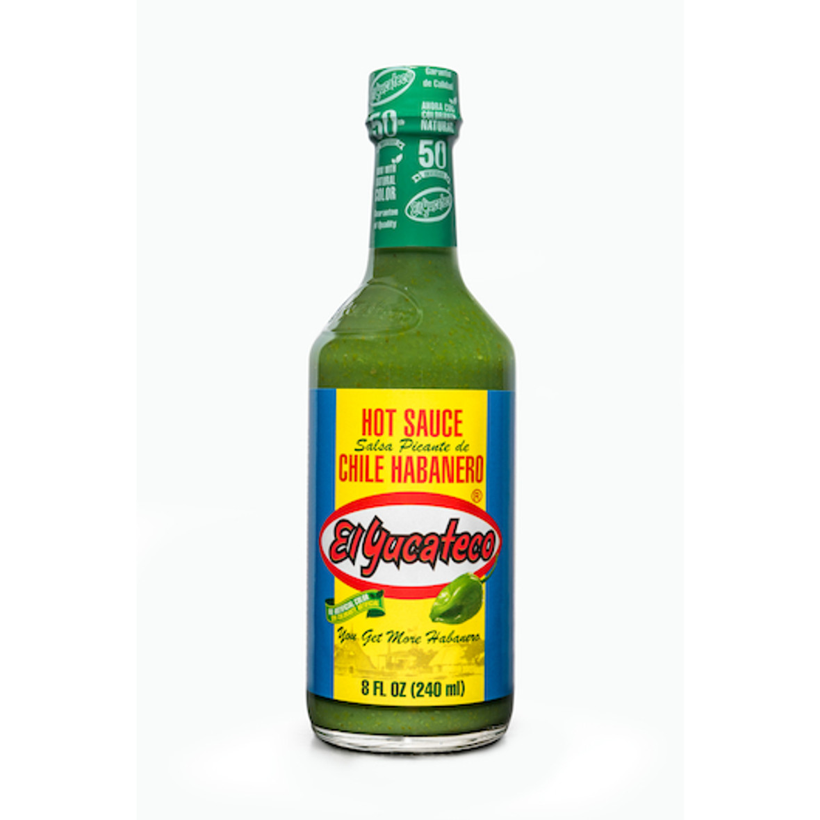 El Yucateco Green Chile Habanero Hot Sauce, 8 Fluid Ounce, 12 per case