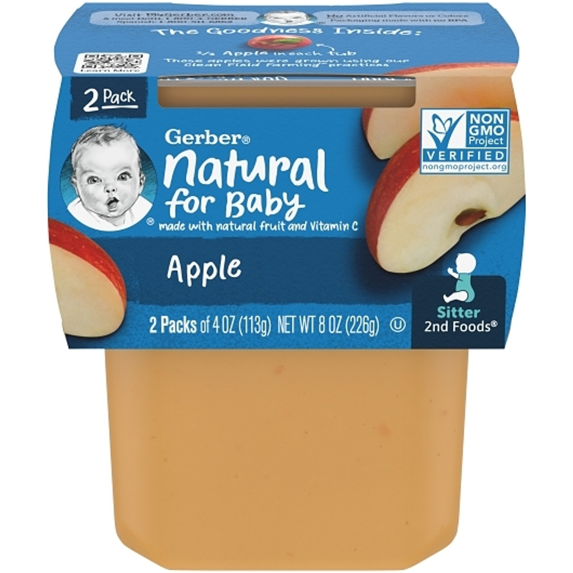 Gerber 2nd Foods Applesauce Baby Food, 8 Ounce, 8 Per Case