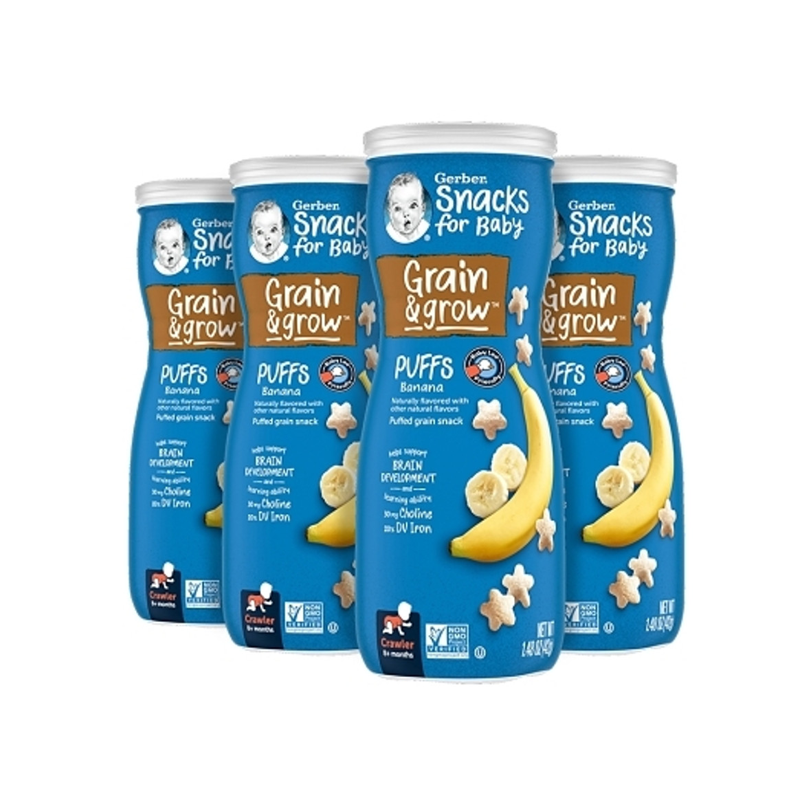 Gerber Puffs Banana Baby Snack, 1.48 Ounce, 6 Per Case