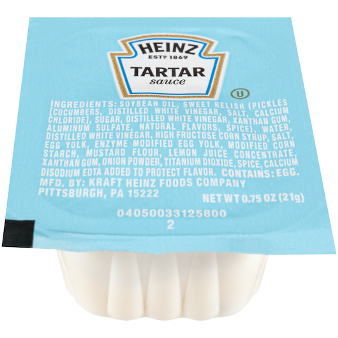 Heinz Tartar Sauce Single Serve, 0.75 Ounce, 100 Per Case