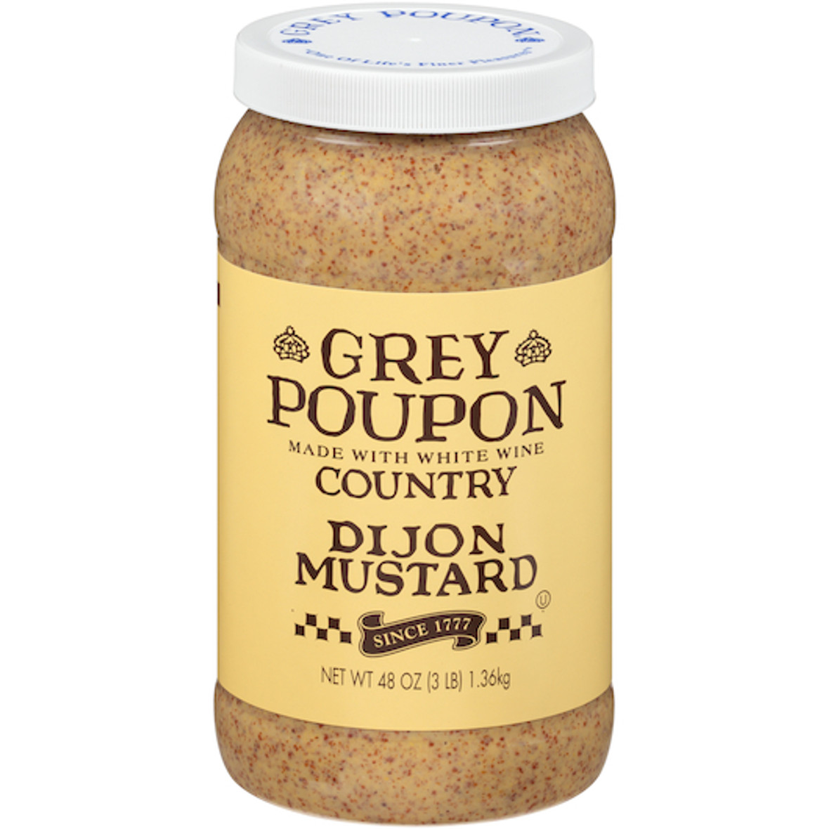Grey Poupon Country Dijon Mustard, 3 Pound, 6 Per Case