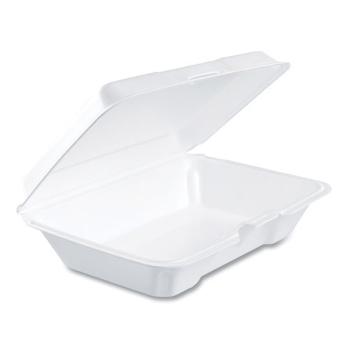 Dart Foam Hinged Lid Containers, 6.4 X 9.3 X 2.6, White, 200/carton