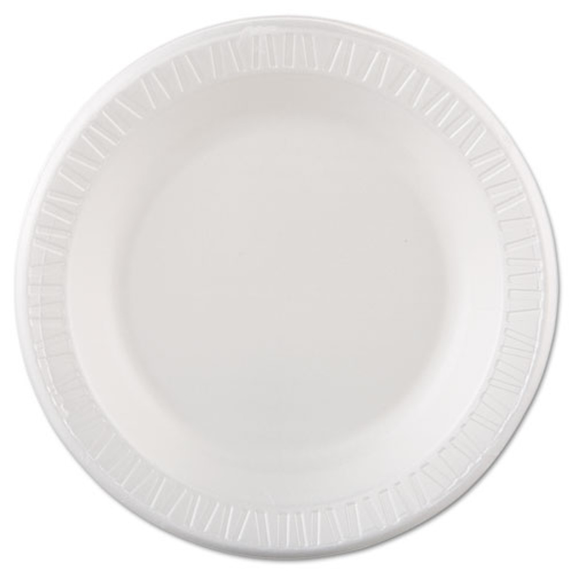 Dart Quiet Classic Laminated Foam Dinnerware, Plate, 10.25" Dia, White, 125/pack, 4 Packs/carton