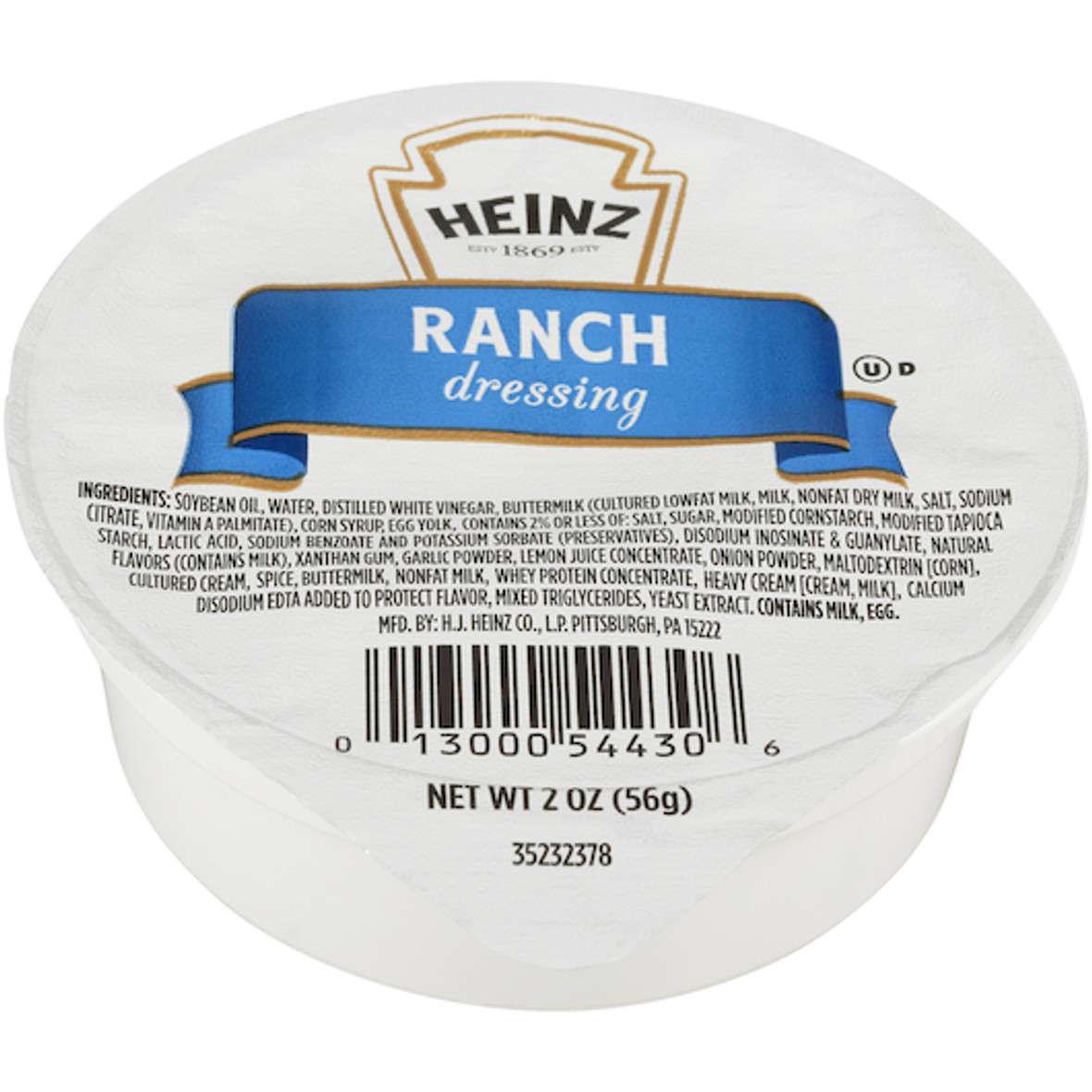 Heinz Ranch Dressing Cup, 2 Ounces, 60 Per Case