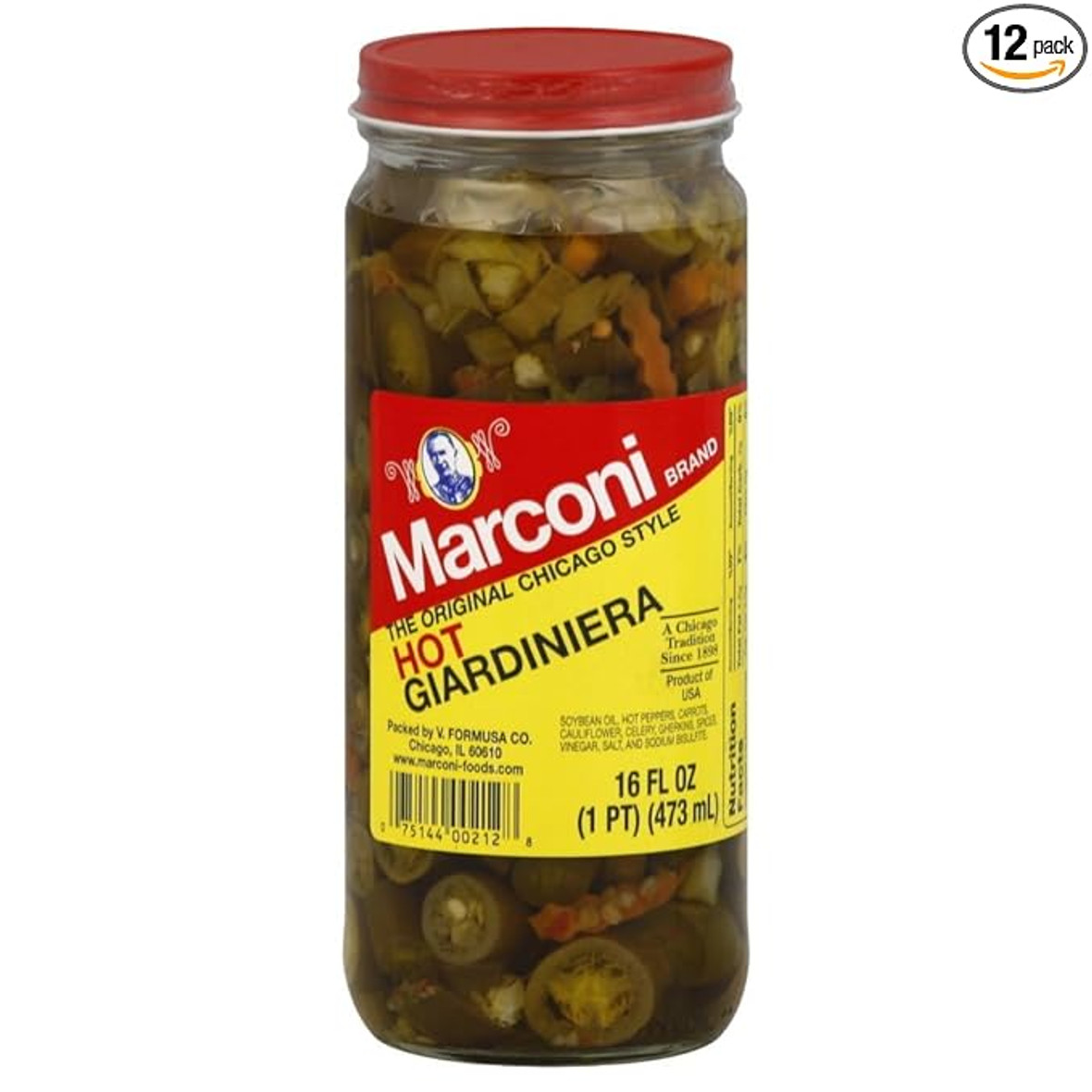 Devanco Hot Giardiniera, 16 Ounce, 12 Per Case