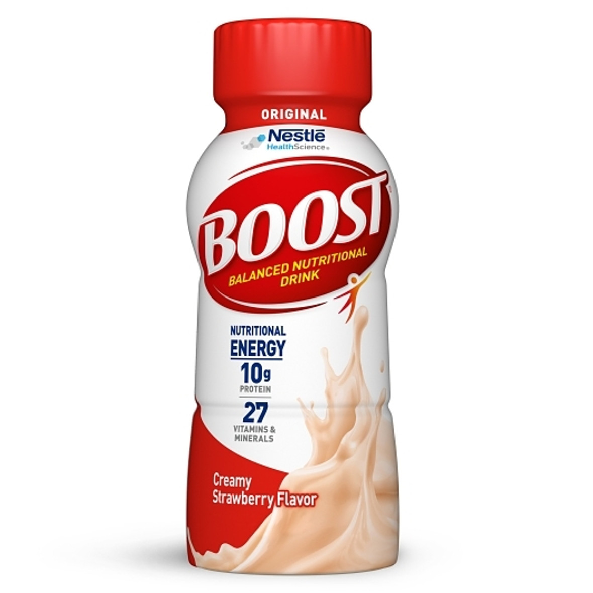 Boost Original Creamy Strawberry Nutritional Drink, 8 Fluid Ounce, 24 Per Case