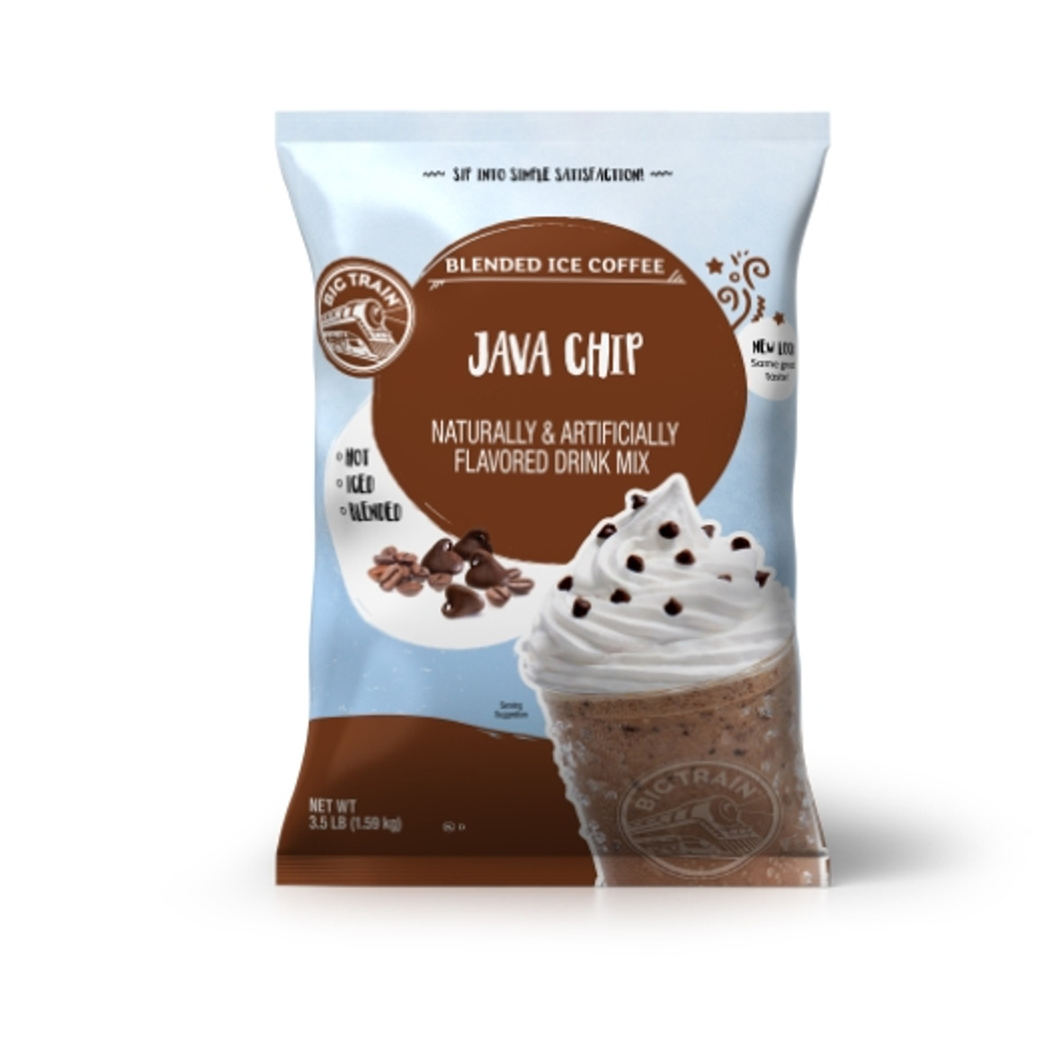 Big Train Java Chip Blended Iced Coffee Powdered Drink Mix, 3.5 Pound, 5 Per Case