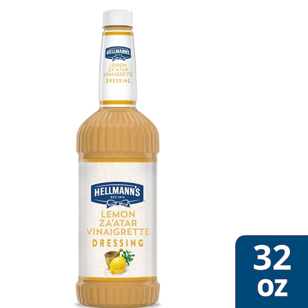 Hellmann s Salad Dressing Salad Bar Bottles Lemon Za atar Vinaigrette 32 Ounce, 6 Per Case
