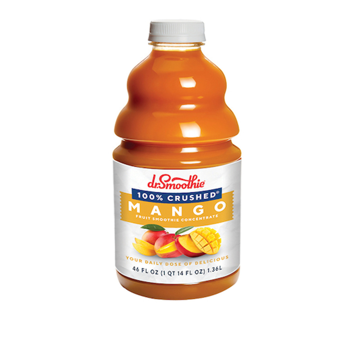 Dr. Smoothie 100% Crushed Mango, 46 Fluid Ounce, 6 Per Case