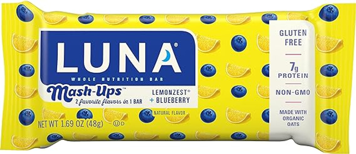 Luna Lemonzest Blueberry Bar, 1.69 Ounce, 6 Per Box, 6 Per Case