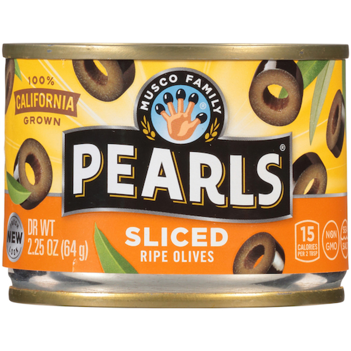 Pearls Sliced Black Ripe Olives Canned, 2.25 Ounce, 12 Per Case