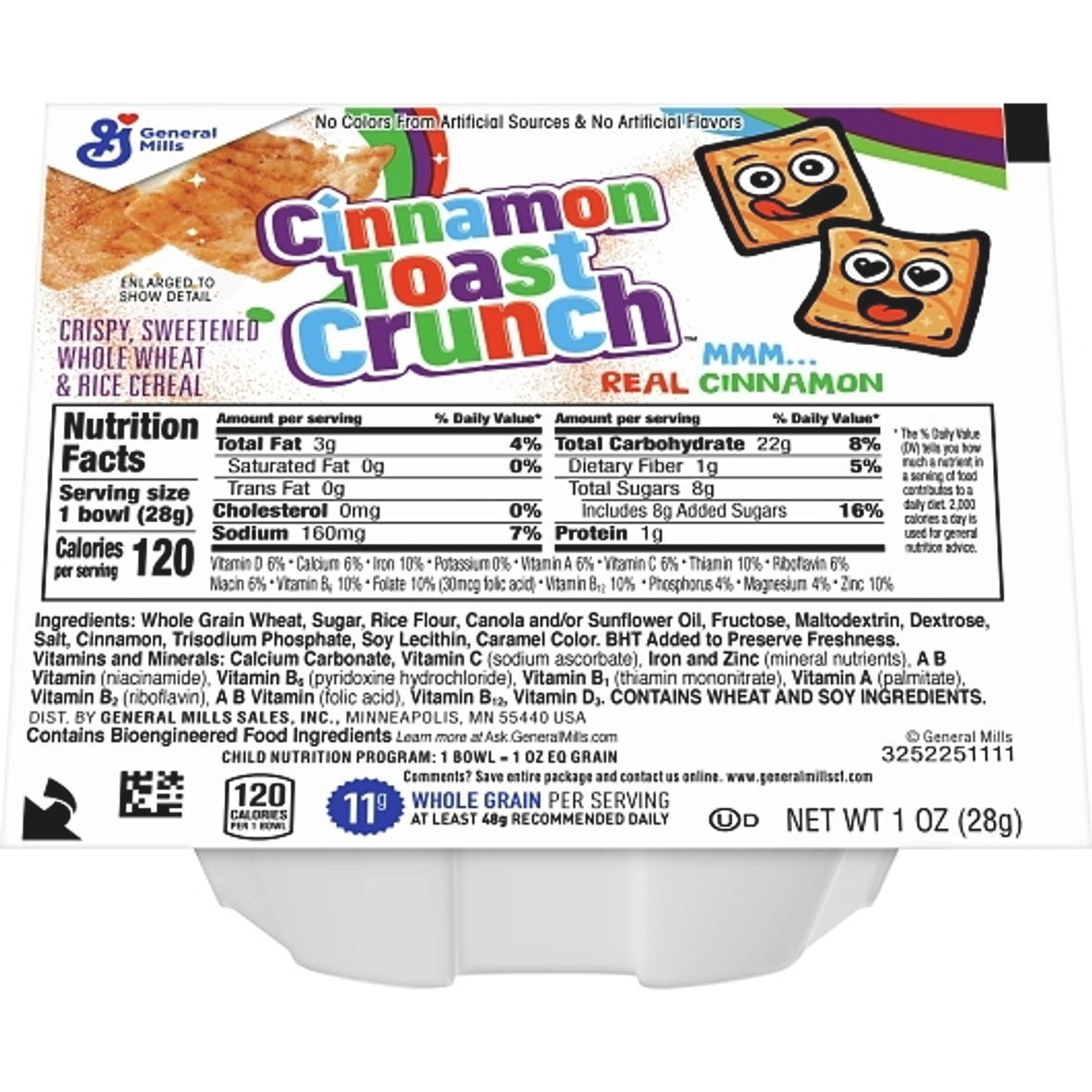 Cinnamon Toast Crunch Cereal, 1 Ounce, 96 Per Case