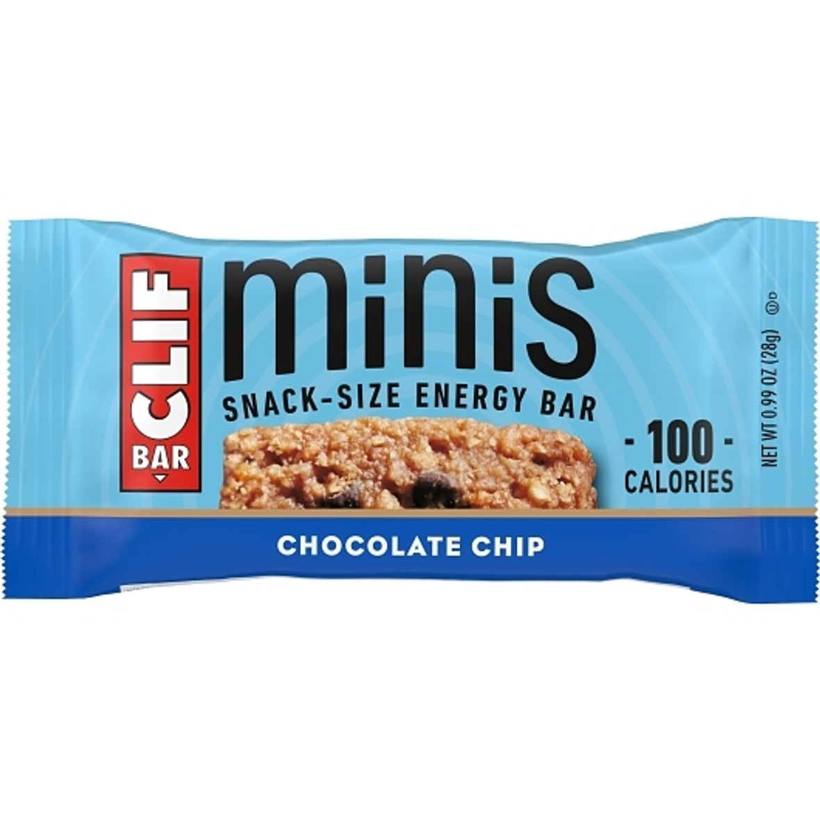 Clif Minis Chocolate Chip Energy Bars, 0.99 Ounce, 10 Per Box, 9 Per Case