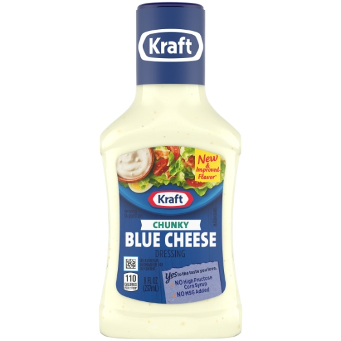 Kraft Roka Blue Cheese Dressing Bottle, 8 Fluid Ounce, 9 Per Case