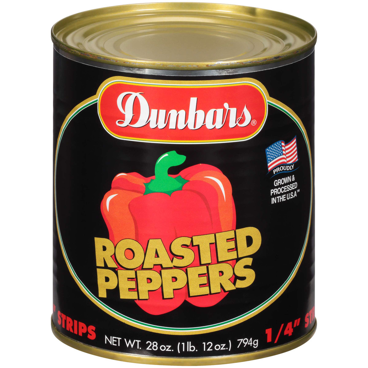 Dunbars Roasted Red Bell Pepper, 1/4" Strips