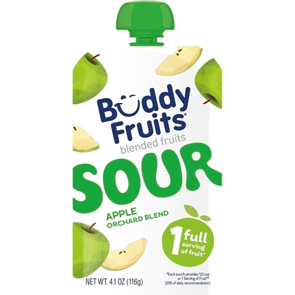 Buddy Fruits Sour Orchard Apple, 4.1 Ounce, 100 Per Case