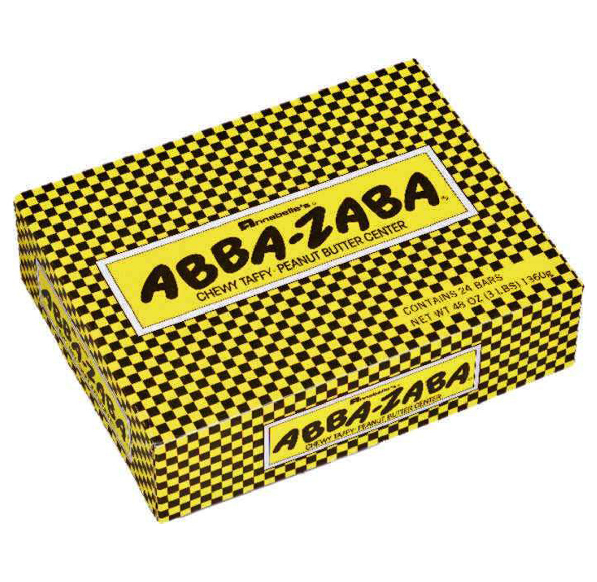 Annabelle's Abba-Zaba Chewy Taffy Candy, Peanut Butter Center