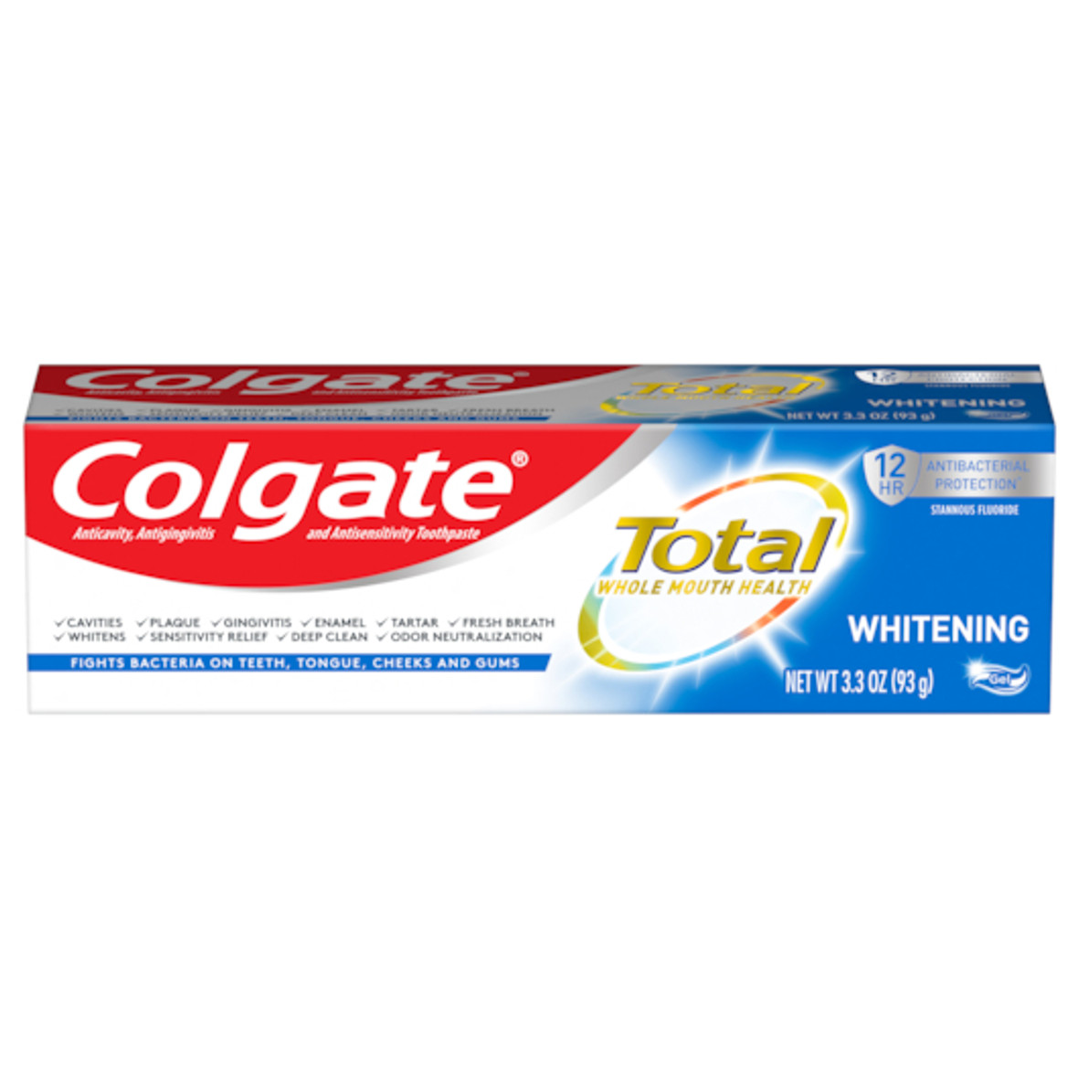 Colgate Total Whitening Toothpaste, 3.3 Ounces, 24 Per Case