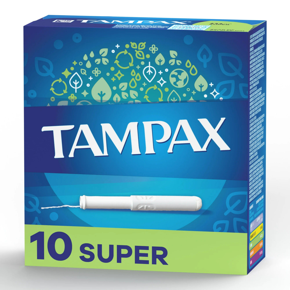 Tampax Cardboard Tampons Super Absorbency, 10 Count, 48 Per Case
