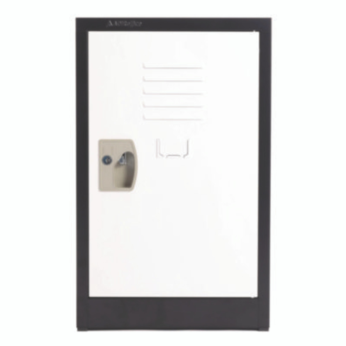 AdirOffice Steel Storage Locker, 1 Compartment, 15 X 15 X 24, Black Body/white Doors