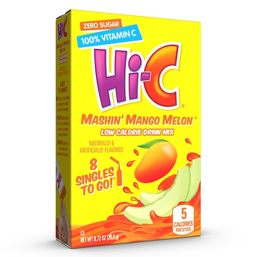 Hi-C Mashin  Mango Melon Low Calorie Drink Mix, 8 Count, 12 Per Case