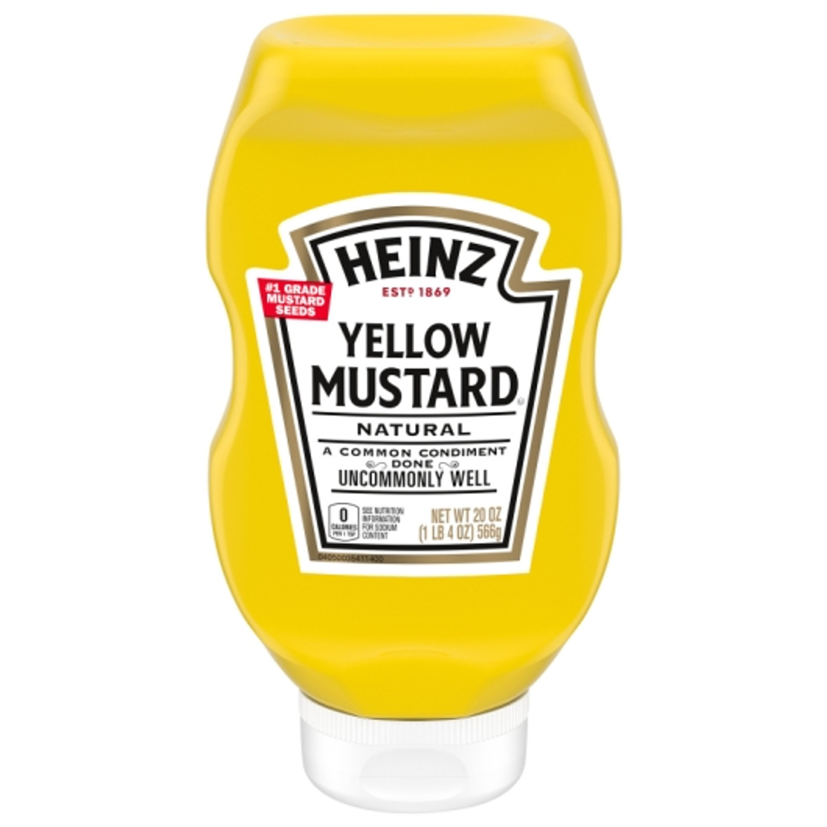 Heinz Yellow Mustard Bottle, 1.25 Pound, 12 Per Case