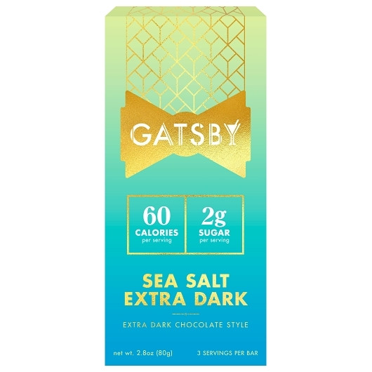 Gatsby Sea Salt Extra Dark Chocolate Bar, 2.8 Ounce, 12 Per Pack, 12 Per Case